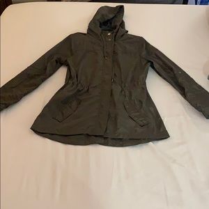 Olive polyester coat